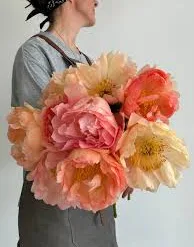 RUDY FLOWER Sunset Coral Peony Luxury Set
